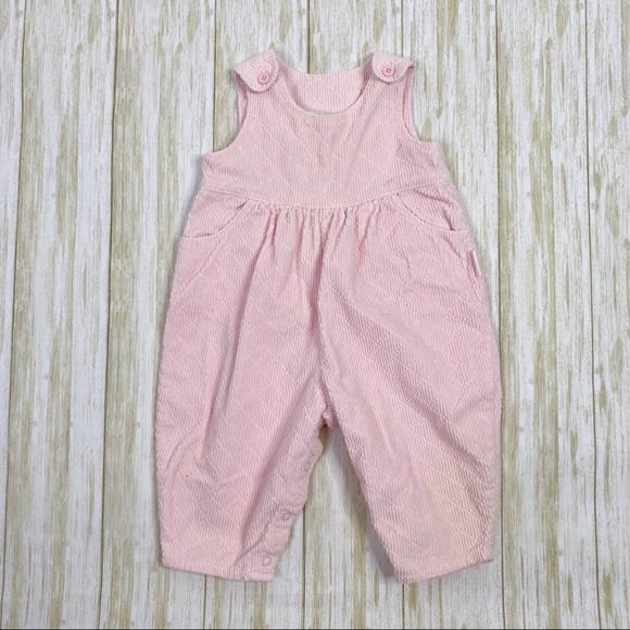 Vintage Baby B'Gosh Pink Textured Jumpsuit Romper
